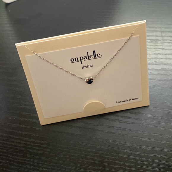 On Palette Jewelry silver with tiny heart charm. Handmade in Korea. - Picture 6 of 9